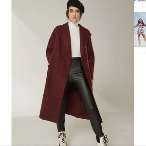 Justfab long drape coat trench size medium